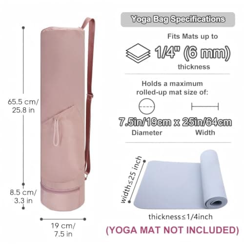sportsnew Yoga Mat Bag Full Zip Pilates Bag with Adjustable Carring Strap — view 2