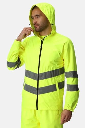 Regatta TRW497 20070 Professional Hi-Vis Waterproof and Windproof Pack away Jacket, Yellow, L — view 3