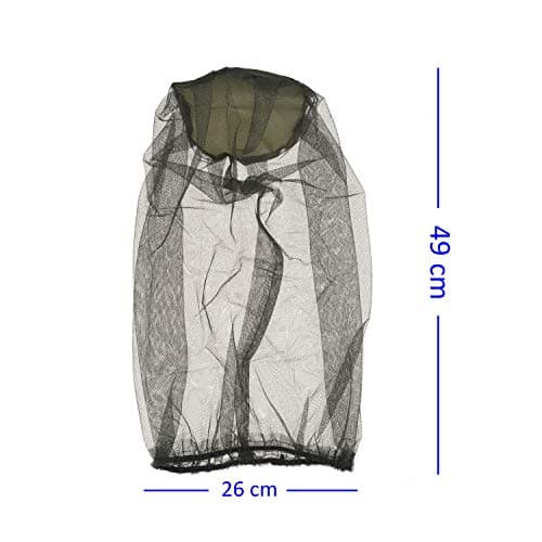 Kare & Kind 5-pack Head Net Mesh - Mosquito Net - Protects Face, Head, Neck from Bugs, Flies, Insects, Bees - Outdoor, Camping, Hiking, Trekking, Walking, Beekeeping, Gardening, Fishing (Dark Green) — view 3