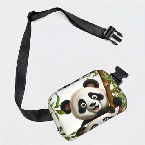 Fanny Pack For Women Men, Cute Panda Climb Bamboo Everywhere Belt Bag Waterproof Fashion Crossbody Waist Packs With Adjustable Strap Hip Bum Bag For Outdoor Hiking Running Travel — view 4