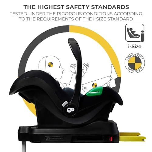 Kinderkraft Newly 4 in 1, Stroller, Pushchair, Travel System, Pram, Newborn Baby, Large Hood, Accessories, Easy Folding, Included Car Seat with ISOFIX Base, from Birth up to 22 kg, Black — view 2