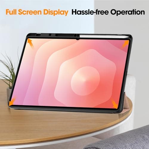 YRH for Samsung Galaxy Tab S11 Ultra 14.6 inch Case 2025, with Pen Holder, Auto Sleep Wake, Protective Soft TPU Tablet Cover 14.6'' (Rose Gold) — view 5