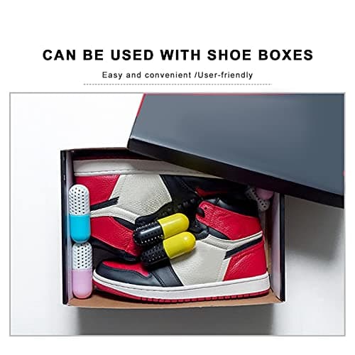 Shoe Deodorizer Pills, Long-Lasting Shoes Capsules Shoes Freshener Convenient for Shoes Wardrobe Bags Car (Yellow Black) — view 2