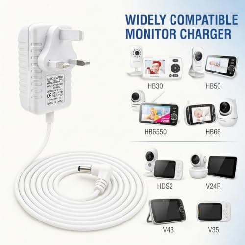 5V Charger for Babysense HDS2 Video Baby Monitor with 3.5x1.35mm Jack — view 2