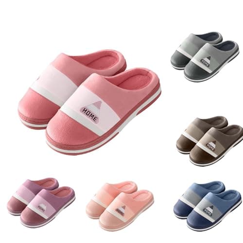 Winter Slippers Women Home Slippers Unisex Cozy Guest Sliders Slip On Soft Sole Sliders for Spa, Party Guest and Travel Fashionable Bedroom Slides Warm Home Slipper Anti-Slip Simple Slides Sky Blue