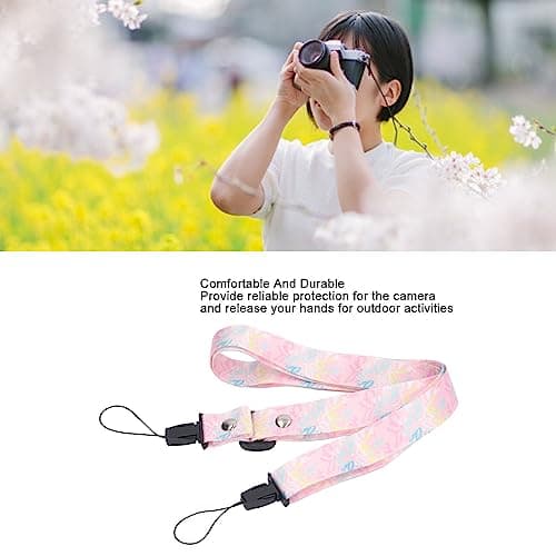 Camera Strap, 1.2m Camera Strap Belt, Printed Pattern Multifunctional Shoulder Neck Strap for POLAROID Mini 12 11 8 9 Camera (Pink Graffiti) — view 2