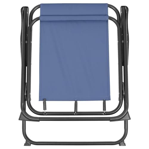 Harbour Housewares Folding Beach Chairs - Navy - Pack of 2 - Metal Outdoor Patio Seat Lightweight Portable Deck Chair for Picnic, Garden, Camping, Fishing — view 5
