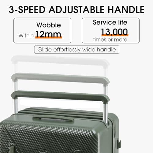 LIGHTGO 20" Hardside Cabin Case, TSA Lock, Brake Spinner Wheels — view 5