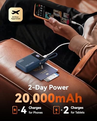 INIU 45W Fast Charging Power Bank, 20000mAh Small Travel Portable Charger — view 5