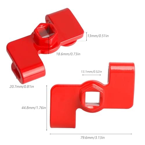 Rybtd Red Wrench Extension，Universal Wrench Extender Adapter，Extender Wrench Adapter，Wrench Extender Mechanics Tool，Wrench Extender Adaptor for 1/2 Inch Driver and 21mm Hex Driver — view 2