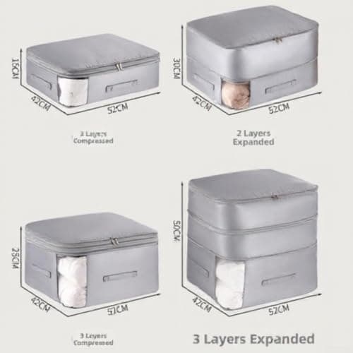 Self Compression Storage Bags,for Bedding, Extra Large Cotton — view 4