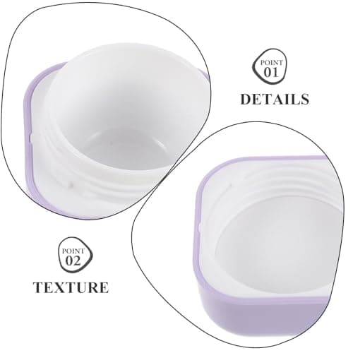 10pcs Double Layer Cream Jars with Lids, PP Square Travel Containers — view 3