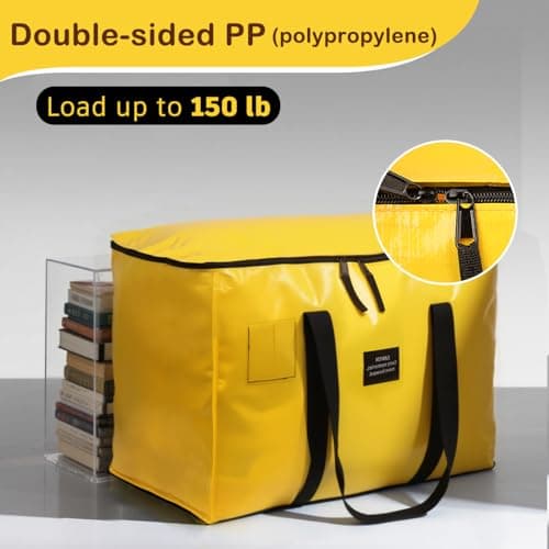 JIAWEN 4 Pack Moving Bags and Storage Bags - 95L Heavy Duty Moving Boxes — view 3