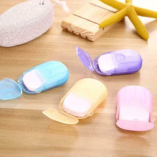 Barato 5 Boxes Portable Travel Soap Sheets, Disposable Hand Washing Paper Soap for Home Travel Camping Hiking and Outdoor Activities,Easy to Clean Mini Soap Paper