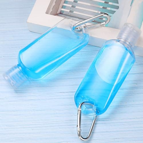 SECFOU Travel Bottles with Hook 8 Pack 50ml Refillable Plastic Leakproof Containers Portable for Backpack and Outdoor Shower — view 2