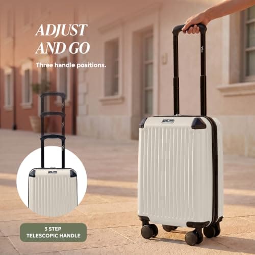 LUGG 40cm Sky Rover Underseat Cabin Bag – Ryanair & EasyJet Approved Carry-On Suitcase, Lightweight and Durable ABS Hard Shell, 360° Smooth Spinner Wheels, Water-Resistant, 40x30x20cm, 5 Year Warranty — view 5
