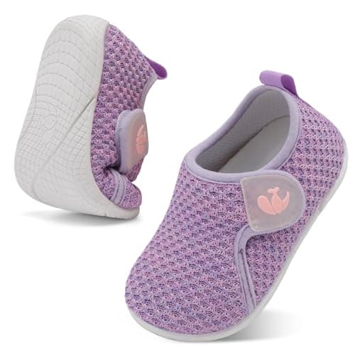 JOINFREE Girls Toddler Trainers Baby First Walking Shoes Purple
