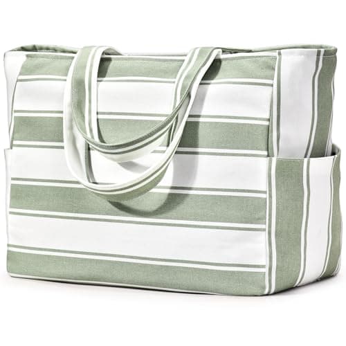 oscaurt Beach Bag Large Canvas Beach Tote Ladies Shoulder Handbags Waterproof Travel Bag for Sports Shopping Vacation