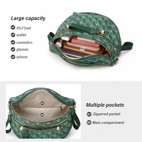 Crossbody Bag Bum Bag for Women Spacious Purse Fanny Packs Belt Bag Vegan Leather Gift for Mother Wife Mom — view 5