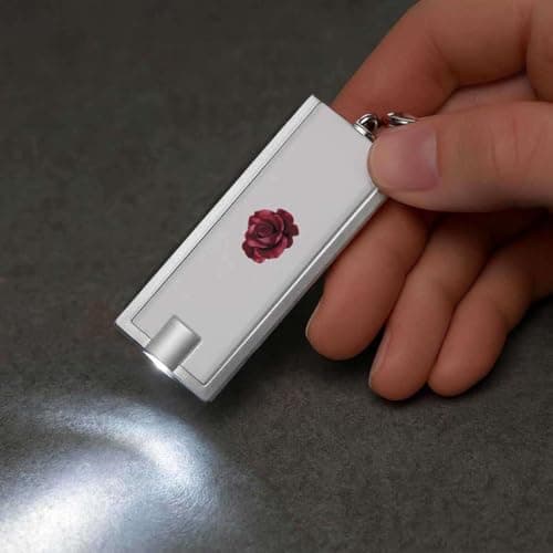 Azeeda 'Burgundy Rose' LED Keyring Torch (KT00043163) — view 5