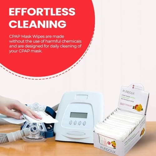 PURDOUX 100% Cotton CPAP Mask Wipes Travel Box Scented(12 sachets with 10 wipes)-CPAP Supplies, CPAP Accessories, CPAP Cleaning Supplies for CPAP Machine — view 3