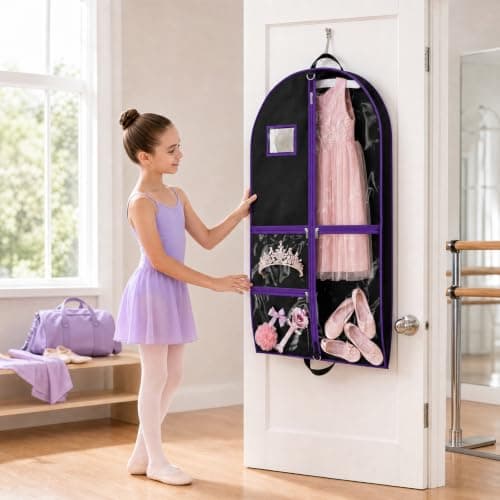 Dance Costume Bag, 40 inch Costume Bags for Dancers, Hanging Dress Bags — view 4