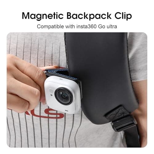 Go Ultra Magnetic Backpack Mount Stand for Insta360 Go Ultra Accessories Pivot Clip Angle Quick Release Hat Mount Adapter for Desktop Outdoor Travel Video POV Shooting — view 2