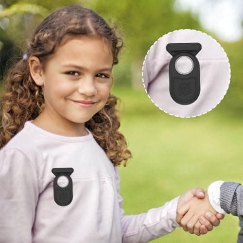 Protective Case for Galaxy SmartTag2 with Hidden Safety Pin: AIYAAIYA Non-Slip Silicone Case Compatible with Samsung Smart Tag 2 Brooch Clip for Children Pet Backpack Luggage (Black) — view 3