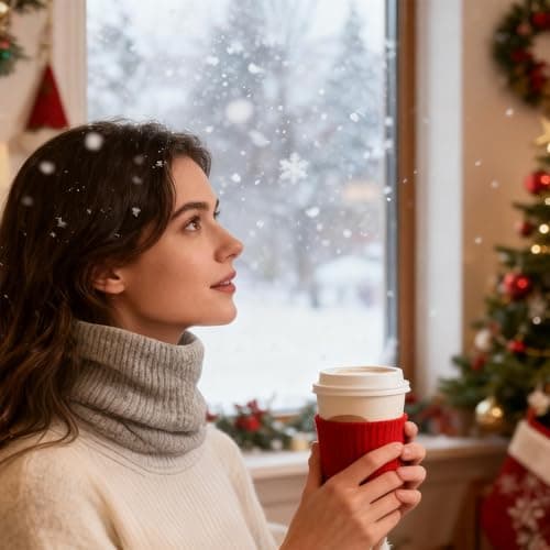 Fleece Neck Warmer Thermal Snoods, Windproof Thermal Knitted Neck Snood — view 6