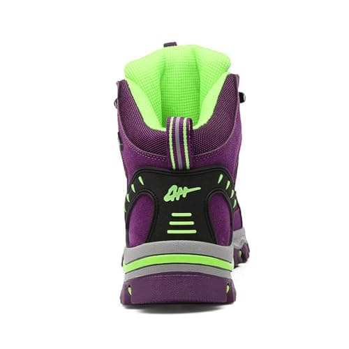 VLOOKST Hiking Boots Mens Outdoor Non-Slip Lace-up Walking Trekking Shoes Sneaker for Climbing Backpacking Camping,8019 Purple,5 UK — view 3