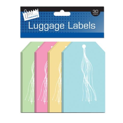 Just Stationery 135x75mm Luggage Label (Pack of 30) 4256