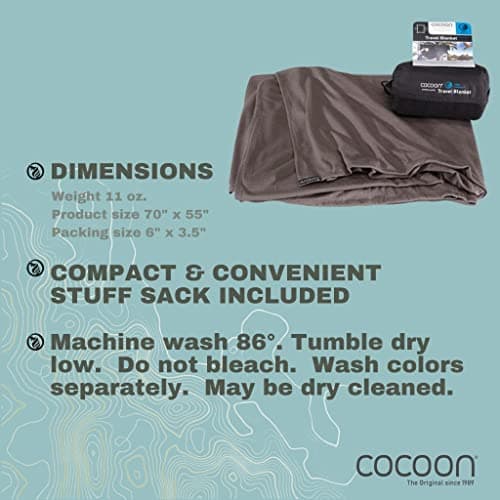 COCOON Travel Blanket CoolMax charcoal 2021 — view 6