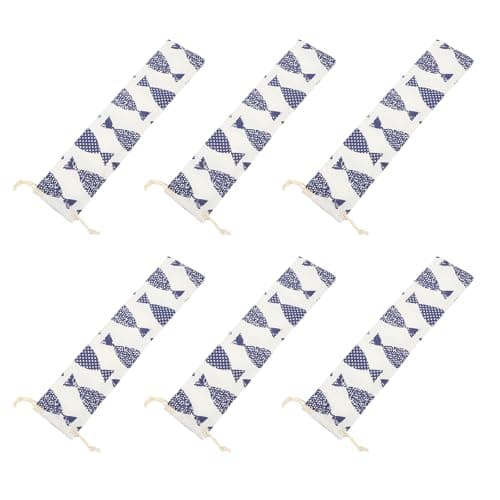USHOBE Chopstick Cotton Bags Storage 6pcs Linen Portable Drawstring