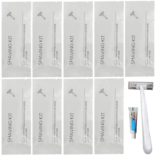 10Pack Luxury Individually Wrapped Multipurpose Disposable Razors Kit With Shave Cream; Clean and Hygienic; Hotel Travel Private Body Razor; Portable Shaving Razor Set for Home Hotel Travel