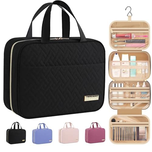 HOTOR Hanging Travel Toiletry Bag Women Essentials,Makeup Wash Bag