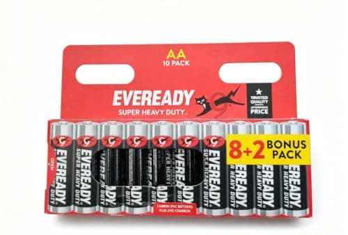 AA EVEREADY Super Heavy Duty Batteries pack of 10. [8+2]