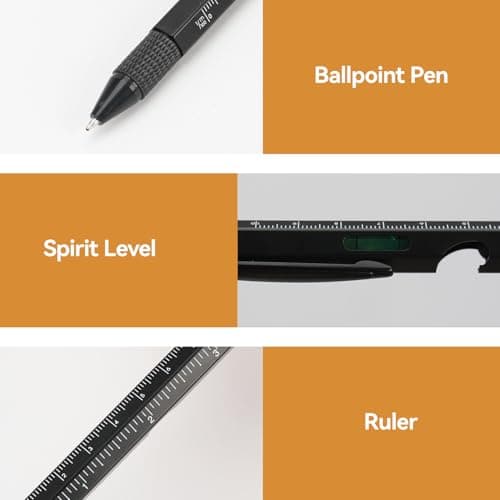 Lyai 9 in 1 Multi Tool Pen with Stylus, Screwdrivers, Ruler and LED Torch — view 4