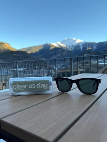 Clear As Day Glasses Cleaning Kit – Microfiber Cloth, Spray & Mini Screwdriver – Eyeglasses Lens Cleaner Set for Sunglasses, Travel, Backpacking, Lenses & Screens (Sage) — view 3