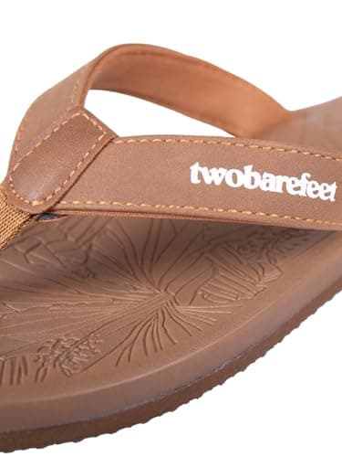 Two Bare Feet Women's Flip Flops – Comfortable Lightweight Beach Sandals, Non-Slip Sole, Waterproof Summer Sliders – Perfect for Holiday, Pool & Casual Wear (Blossom (Brown), 6) — view 4