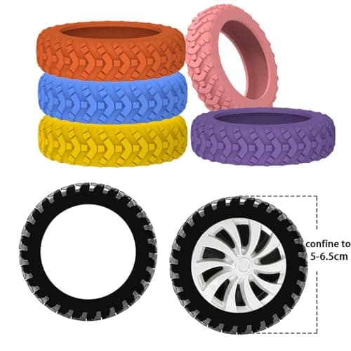 WUZIA 8PCS Luggage Wheel Protector Silicone Suitcase Wheel Covers Portable Luggage Wheel Covers for Most Carry on Suitcase Protector Cover Replacement(Purple) — view 4