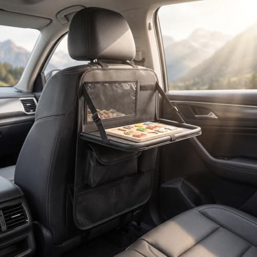 Meralo Car Seat Organiser with Foldable Tray Table — view 6