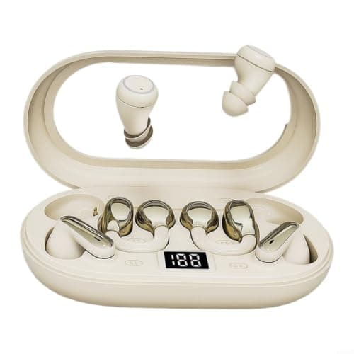 Gettimore 3 in 1 Wireless Earbuds Bt6.0, Abs 360° Surround 3 Wear Modes In-Ear and Fit with Long Life Fast Charging for Sports Gaming Music(Beige) — view 5