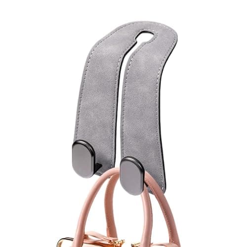 Purse Hook for Car Double Metal Universal PU Leather Organizer