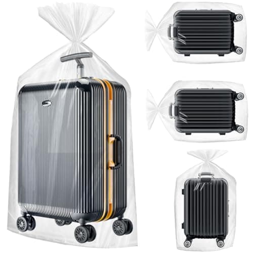 4 PCS Extra Large Clear Plastic Storage Bags - 100 ×140cm Clear Large Plastic Bags for Clothes, Furniture, Luggage, Suitcase, Quilts, Chair, Bike - Waterproof Big Plush Storage Bag - Suitcase Cover