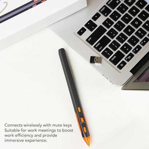 Denash Wireless Pen Mouse Computer Mouse Pen Stylus with Silent Buttons AI Voice Control 200 Languages Translation 1200 DPI for Laptop Desktop Tablet Smartphone — view 4