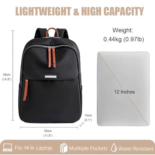 Hixingo Womens School Backpack, Causal Travel School Bags Backpack for Teenage Girls Lightweight Bookbag to School, College, Work, Travel (1118# Khaki) — view 4