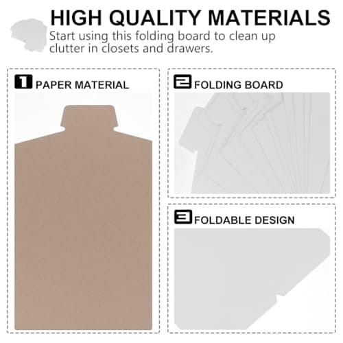 Paper Folding Board 20pcs White Shirt Inserts for Shirts — view 3
