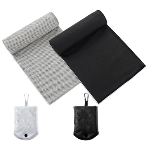 Feicuan Microfibre Towel for Gym Beach 90x30cm/34.5x11.8inches, 2 Pack