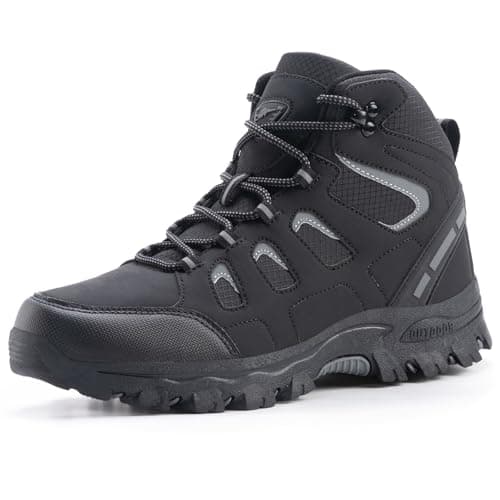 NIFOFISE Hiking Shoes for Men & Women, Mid Cut Walking Boots with Ankle Support, Outdoor Trekking Boots with Rugged Grip Sole, Casual Hiking Boots for Trail, Camping and Country Walks