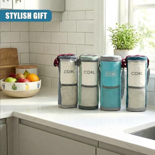 MTS Insulated Cool Bag for Wine & Water Bottles - Portable Drinks Cooler with Adjustable Strap for Picnics & Travel, Fits 750ml Standard to 1.5L Magnum Bottles, Easy to Clean, Assorted Colours — view 6